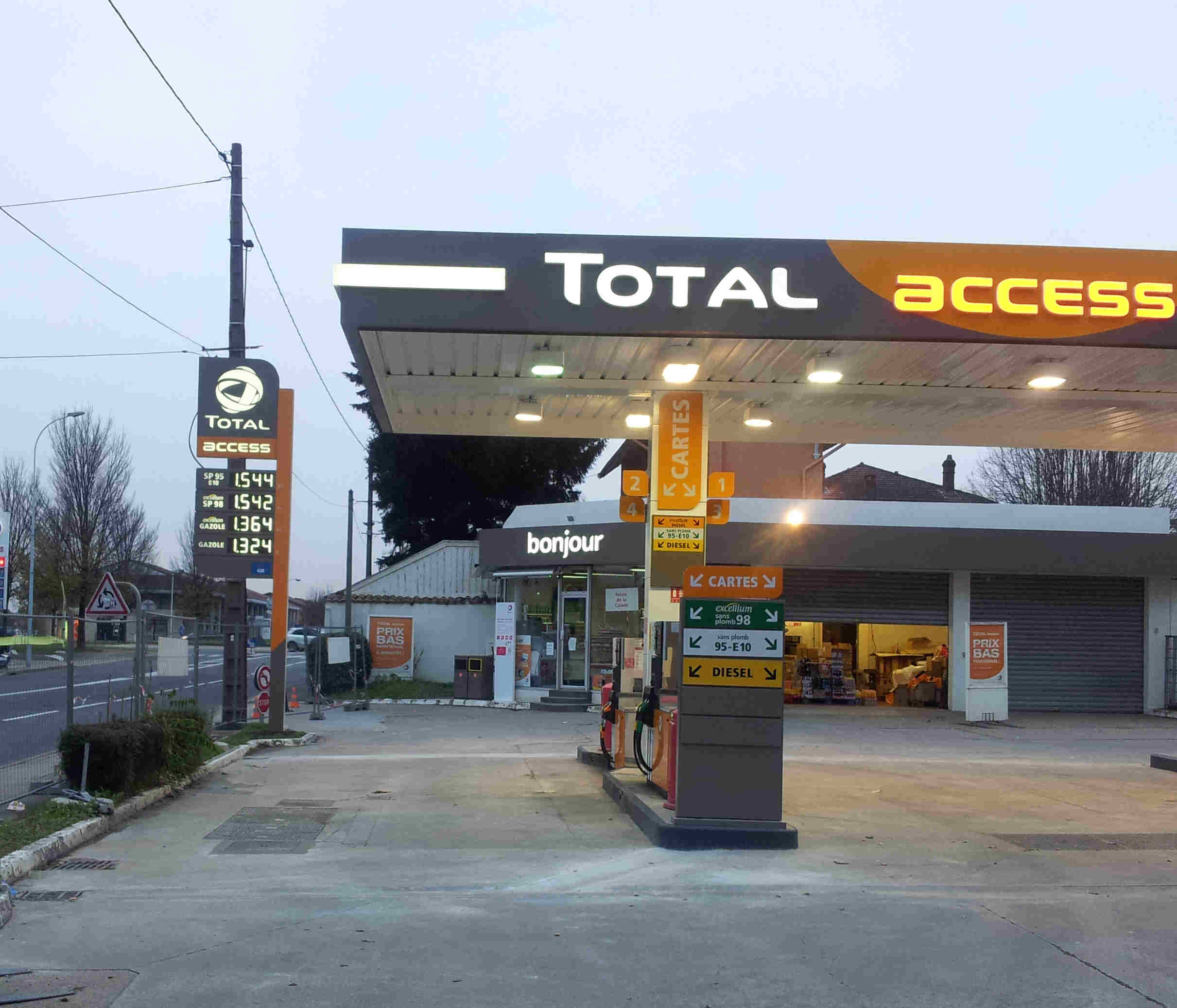 Totem prix carburants station-services TOTAL